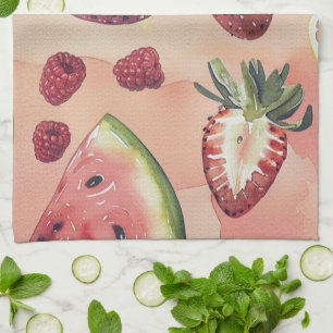 Pretty fruit kitchen towels