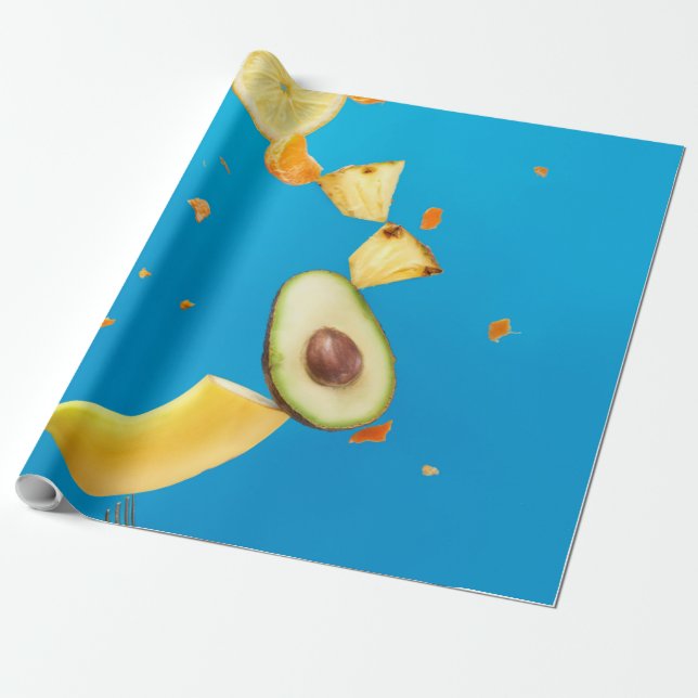 Pretty Fruits Wrapping Paper (Unrolled)
