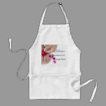 Pretty Fuchsia Pink Rose Pedicure Salon Adult Apron