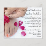 Pretty Fuchsia Pink Rose Pedicure Salon Flyer