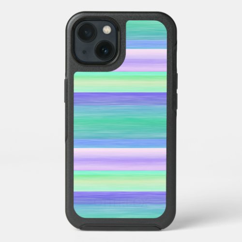 Pretty Fun Summery Watercolor Stripes Pattern iPhone 13 Case