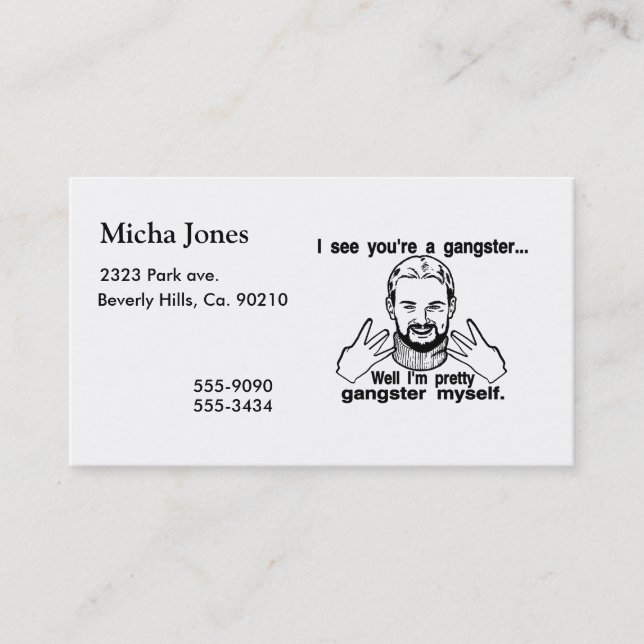 Pretty Gangster Myself Business Card (Front)