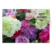 Pretty Garden Flower Bouquet Happy Mother's Day Card