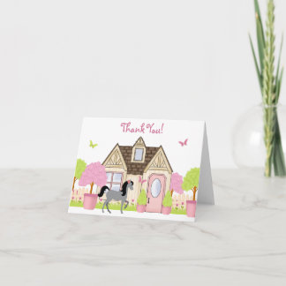 Pretty Garden Horse Thank You Cards! Card