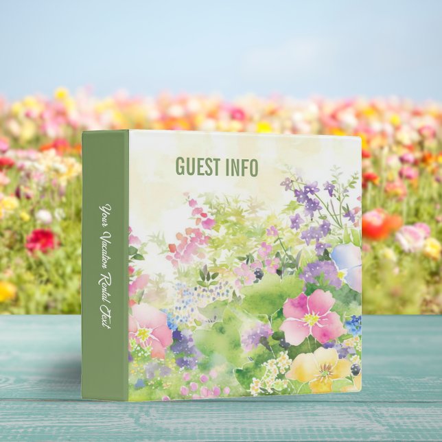 Pretty Garden Vacation Home Rental 3 Ring Binder (Creator Uploaded)