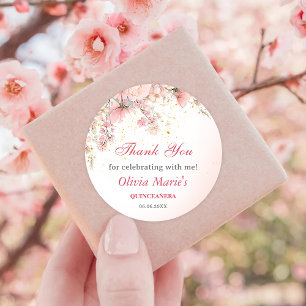 Pretty Garden Wildflowers Sweet 16 Classic Round Sticker