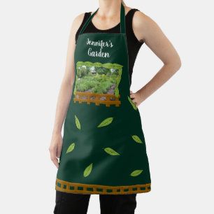 Pretty gardening plant garden lover personal apron