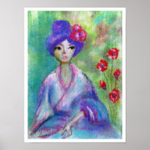 'Pretty Geisha' Archival Print with White Border