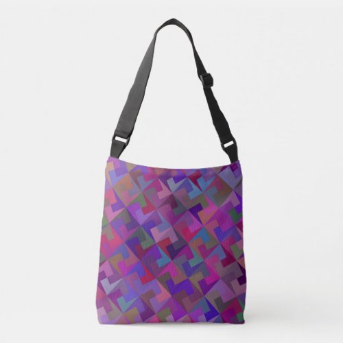 Pretty Geometric Design All Over Print Crossbody Crossbody Bag