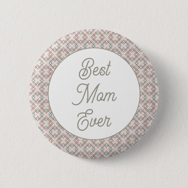 Pretty Geometric Pattern  Button (Front)