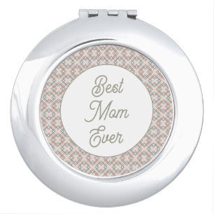 Pretty Geometric Pattern Compact Mirror