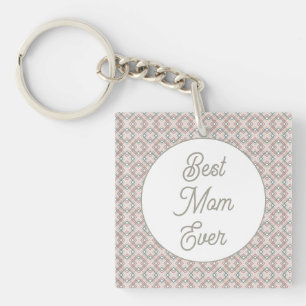 Pretty Geometric Pattern Keychain