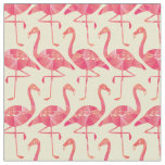 Pretty Geometric Pink Flamingos Pattern Fabric