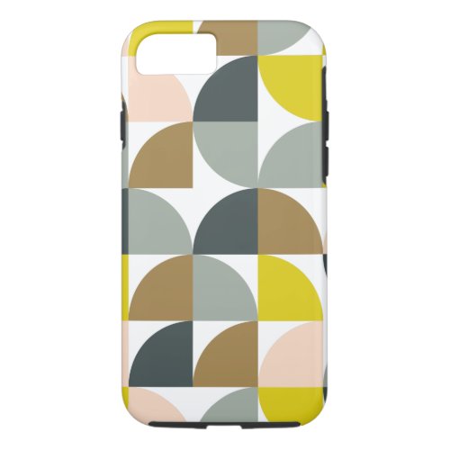 Pretty Geometric Shapes Pattern in Soft Colors iPhone 87 Case