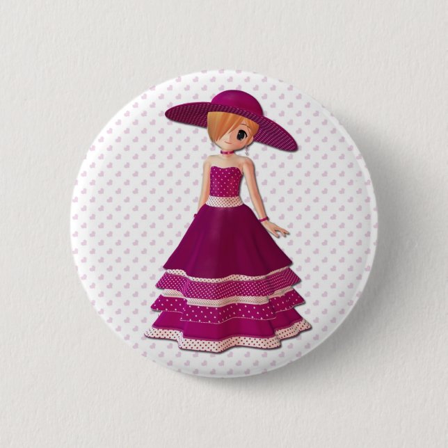 Pretty Girl Button (Front)