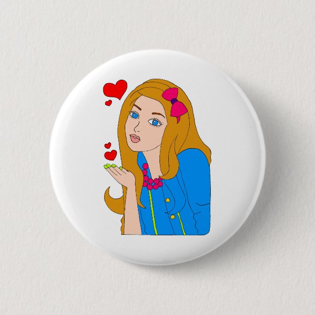 Pretty girl button (Front)