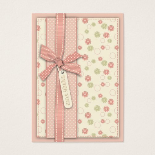 Pretty Girl Floral TY Notecard Business Card Template