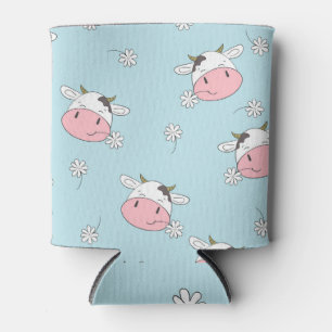 Pretty Girl Flowers: Hand-Drawn Vintage Can Cooler
