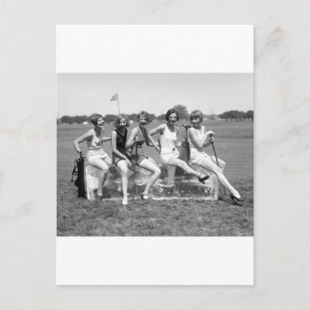 Pretty Girl Golfers  1920s Postcard by Photoblog at Zazzle