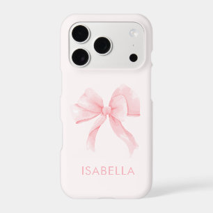 Pretty Girl Name Coquette Pink Bow iPhone 17 Pro Case