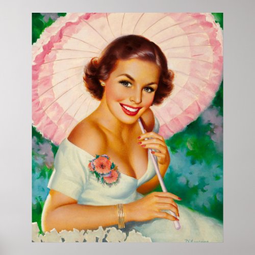 Pretty Girl Pin Up Art Poster