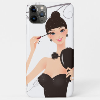 Pretty girl putting on make up iPhone 11 pro max case