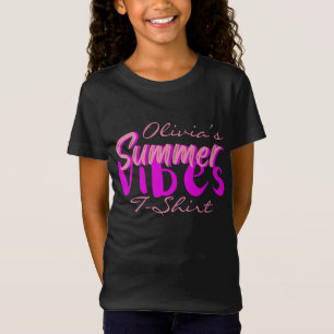 Pretty Girl’s Text Summer Vibes T-Shirt