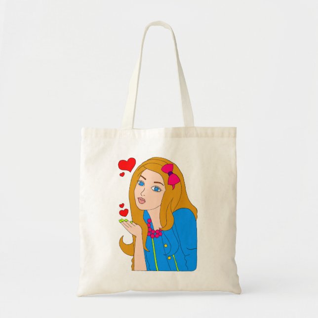 Pretty girl tote bag (Front)