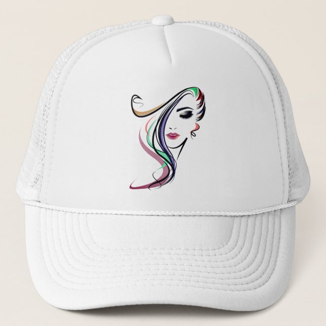 pretty girl Trucker Hat , cap (Front)