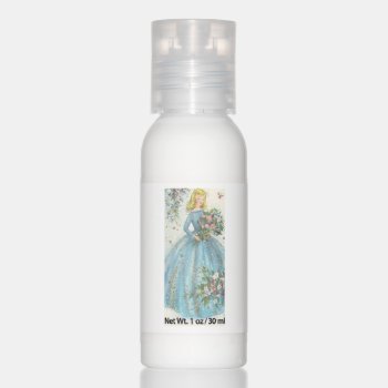 Pretty Girl With Flowers Travel Bottle Hand Lotion by Gypsify at Zazzle