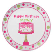 Pretty Girl's Birthday Plate (Front)