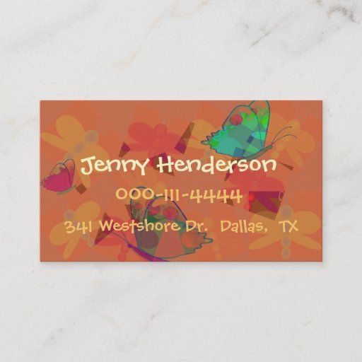 Customizable Pretty Girl's calling card Business Cards