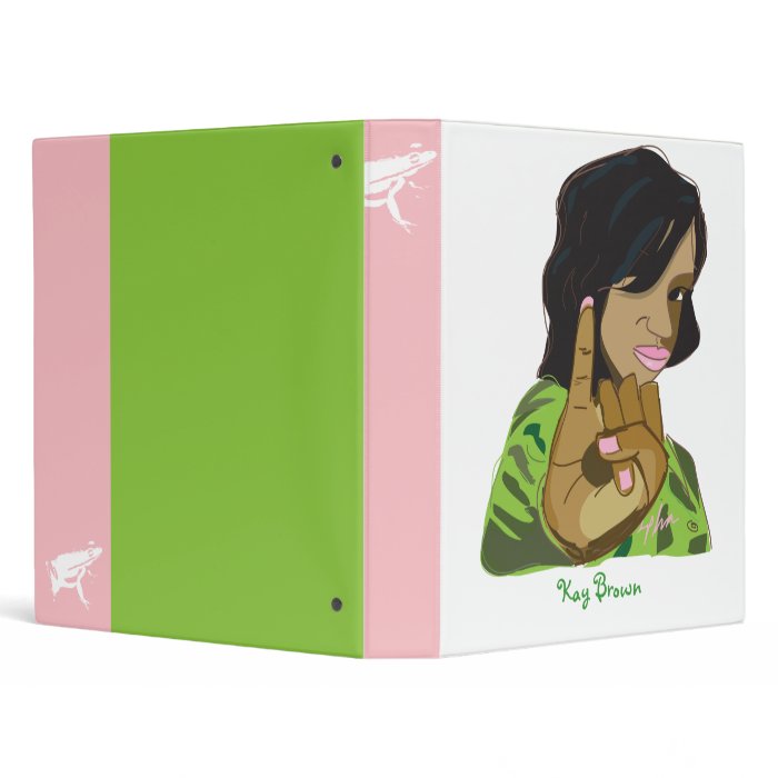 Pretty Girls Pink and Green Binder