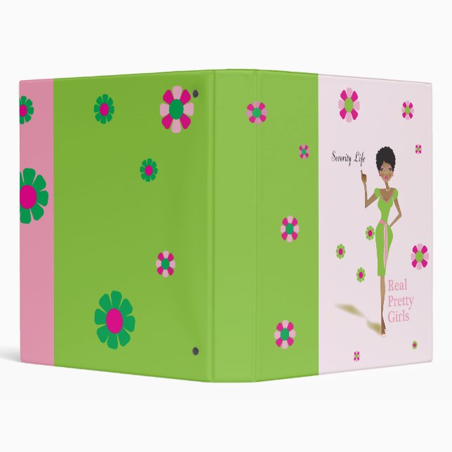 Pretty Girls Pink and Green Binder (Background)