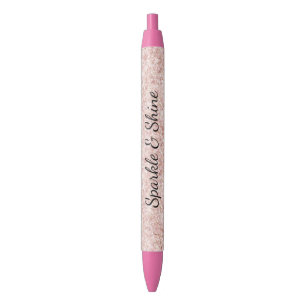 Pretty Girly Blush Pink Glitter Pen