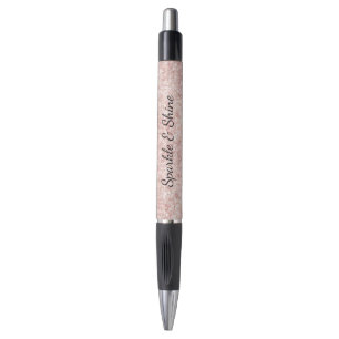 Pretty Girly Blush Pink Glitter Pen