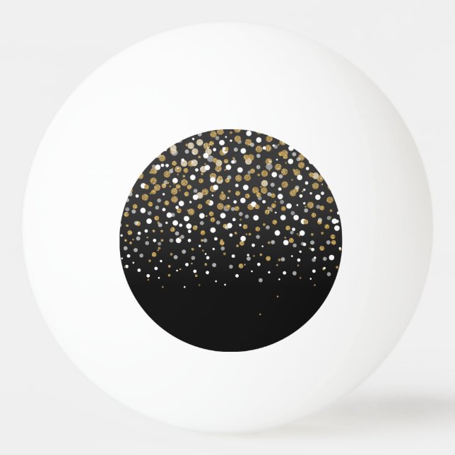 Pretty Girly Gold Glitter Dots Illustration Ping-Pong Ball (Front)