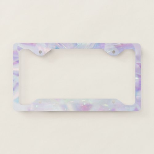 Pretty Girly Holographic License Plate Frame