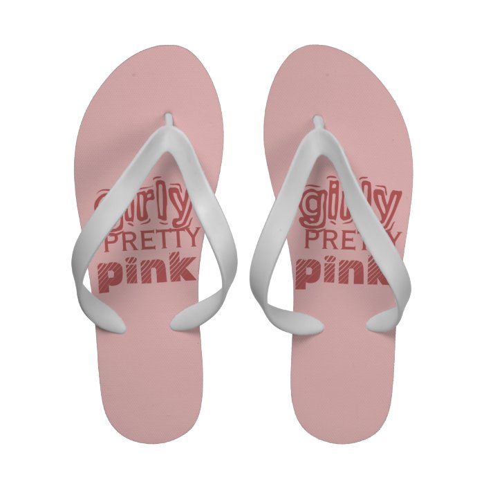 Pretty Girly Pink Flip Flops