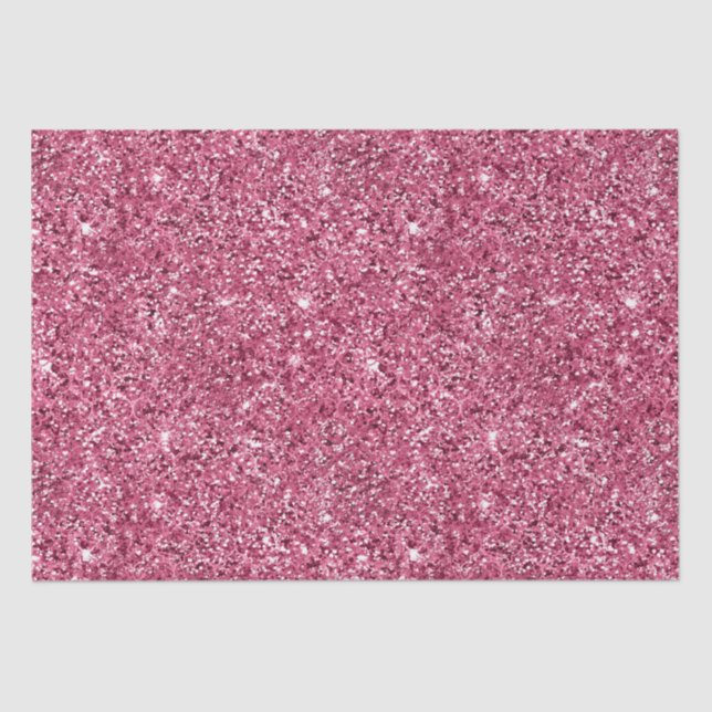 Pretty Girly Pink Glitter  Tissue Paper (Front)