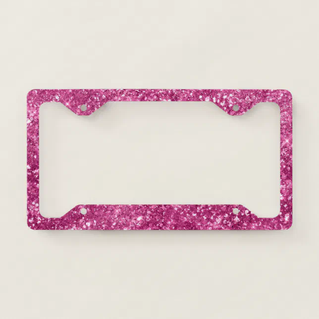 Inspiring Pink Glitter License Plate Frames Pictures