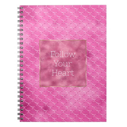 Pretty Girly Pink Mermaid  Notebook