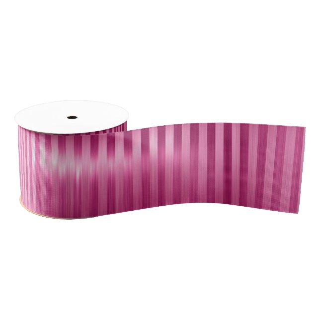 Pretty Girly Pink Stripes Grosgrain Ribbon (Spool)