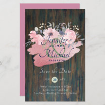 Pretty Girly Rose Gold Budget Save Dates