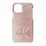 Pretty Girly Rose Gold Glitter Sparkly iPhone 11 Pro Case