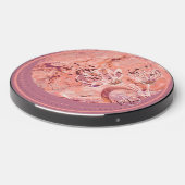 Pretty Girly Salmon Pink Flowers Wireless Charger (Front 2)
