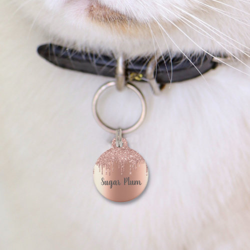 Pretty Glitter Drips Pet Dog Cat Lost Id Tag Pretty Glitter Drips Pet Dog Cat Lost Id Tag