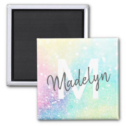 Pretty Glitter Holographic Iridescent Girly Magnet