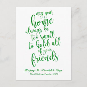 Pretty Glitter Irish Blessing St. Patrick's Day Postcard