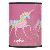 Pretty Glitter Rainbow Unicorn Lamp Shade (Left)